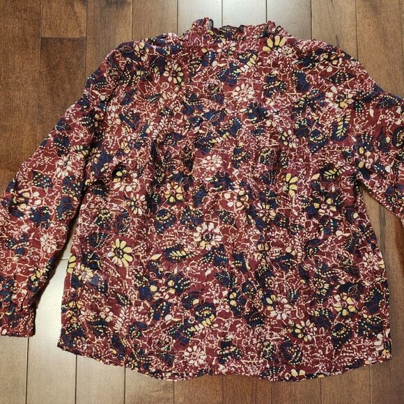 BA&SH women's long sleeve blouse in size 0 in viscose - Picture 2 of 8